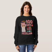 Sweatshirt Llama 100 Days of School Gift No Probllama Teacher (Devant entier)
