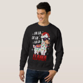 Sweatshirt Llama Christmas  Fa La La Llama  Xmas Lights (Devant entier)