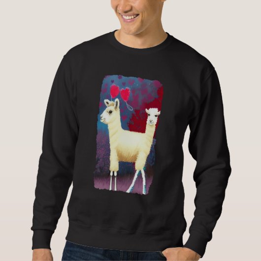 Sweatshirt Llama d'amour 03 (Devant)