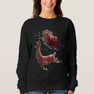 SWEATSHIRT LLAMA DE NOËL FRAIS MIGNON VINTAGE FÊTE