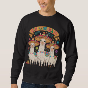 Sweatshirt Llama drôle Cinco De Mayo Fête Party
