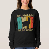 Sweatshirt Llama For Men Women Alpaca Farming Zookeeper Peruv (Devant)
