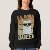 Sweatshirt Llama  Funny Cute Retro Style Alpaca Graphic Plus  (Devant)