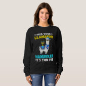 Sweatshirt Llama Hanukkah Costume Alpaca Chanukah Feed Your L (Devant entier)