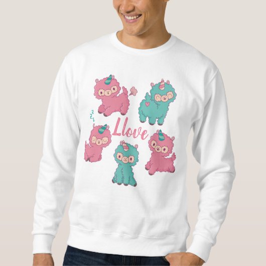 Sweatshirt Llama Love (Devant)