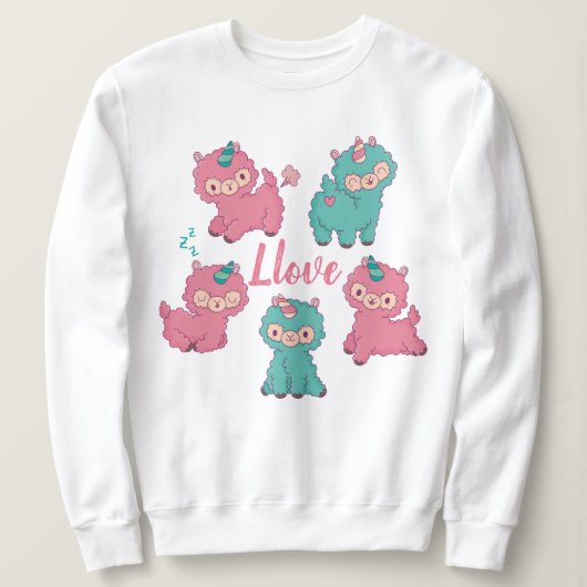 Sweatshirt Llama Love (Design devant)