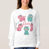 Sweatshirt Llama Love (Devant)