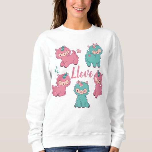 Sweatshirt Llama Love (Devant)