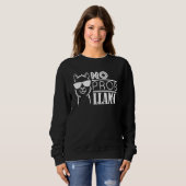 Sweatshirt Llama Pas De Problème Drôle D'animal De Ferme Lune (Devant entier)