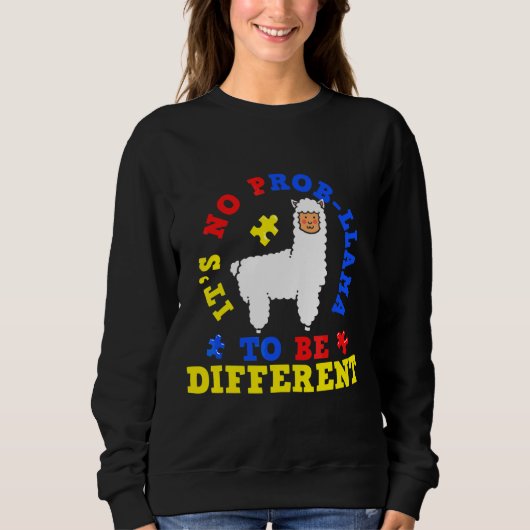 Sweatshirt Llama Sensibilisation sur l'autisme Sensibilisatio (Devant)