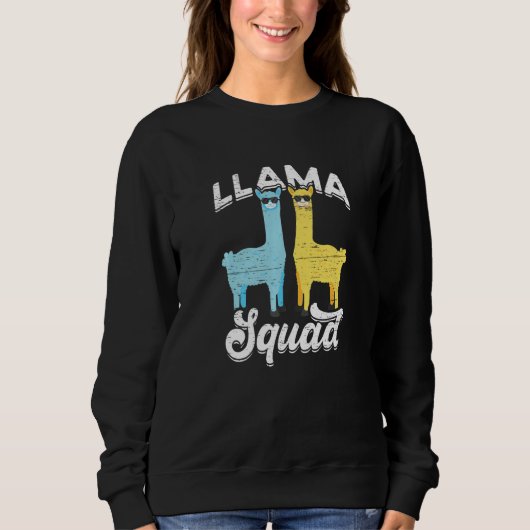 Sweatshirt Llama Squad Lunettes de soleil Cool (Devant)