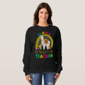 Sweatshirt Llama Toujours Aimer Enseignants Rainbow Penci (Devant entier)