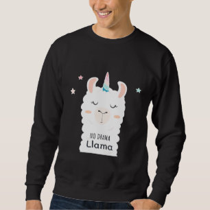 Sweatshirt Llama Unicorn Pas de drame Cute Llama Alpaca Anniv