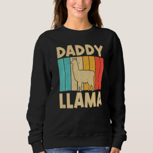 Sweatshirt Llama Vintage pour papa grand-père hommes alpaga a