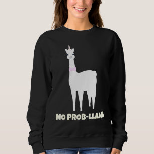 Sweatshirt Llamacorn No Prob Llama Unicorn Premier Jour De L'