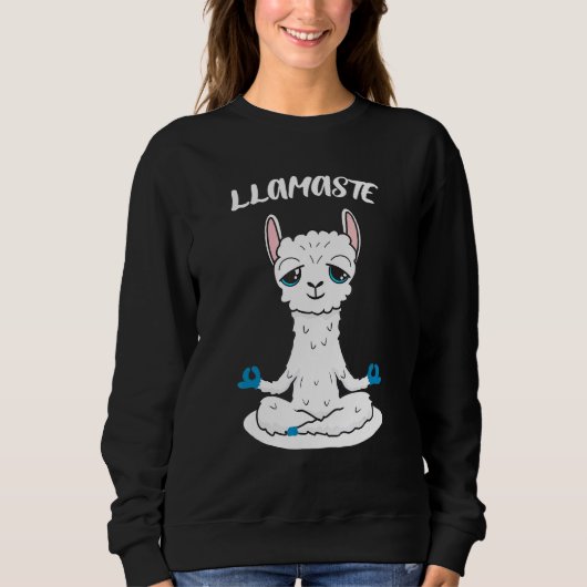 Sweatshirt Llamaste Yoga Llama (Devant)