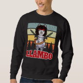 Sweatshirt Llambo Militaire Llama Commando Hilarious présent (Devant)