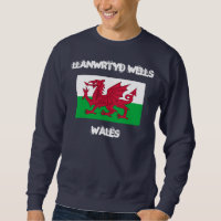 Llanwrtyd Wells, Pays de Galles avec drapeau gallo