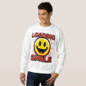 Sweatshirt Loading Smile – Retro Pixel Art 8-Bit Smiley Face (Devant entier)