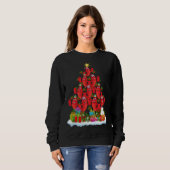 Sweatshirt Lobster Fish Xmas Tree Lighting Santa Lobster Chri (Devant entier)