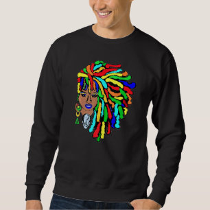 Sweatshirt Locaux colorés Côté Afro Dreadlocks Cheveux nature