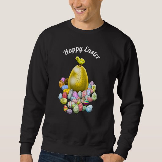 Sweatshirt L'œuf de Pâques du poussin de Pâques (Devant)