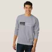 Sweatshirt (logo ciel foncé - blanc) (Devant entier)