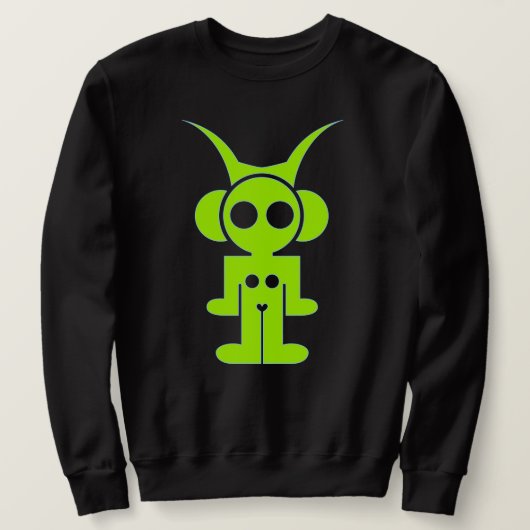 Sweatshirt logo classique imprimé avant vert (Design devant)