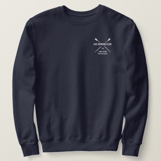 Sweatshirt Logo d'aviron de l'équipage personnalisé Voitures (Design devant)