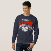 Sweatshirt Logo de base-ball blanc Wilshire Warriors (Devant entier)