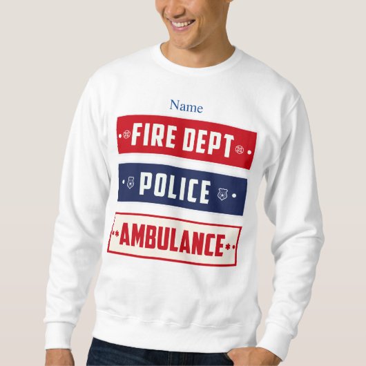 Sweatshirt Logo de l'ambulance de police des incendies Thunde (Devant)