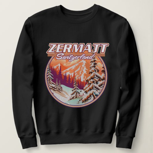 Sweatshirt Logo de Zermatt suisse (Design devant)