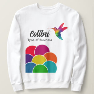 Sweatshirt Logo d'entreprise de colibris colorés et dynamique