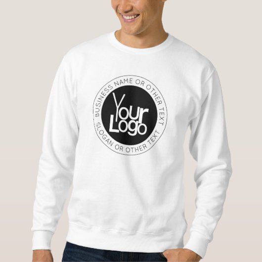 Sweatshirt Logo d'entreprise et texte moderne simple modifiab (Devant)