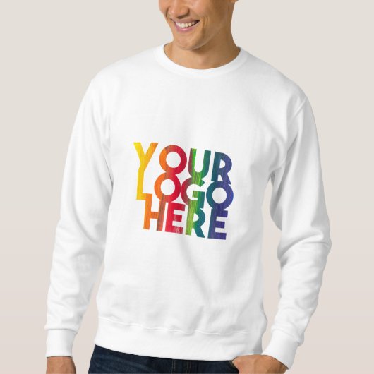 Sweatshirt Logo d'entreprise simple blanc (Devant)