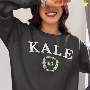 Sweatshirt Logo drôle de l'Université végane de chou kale