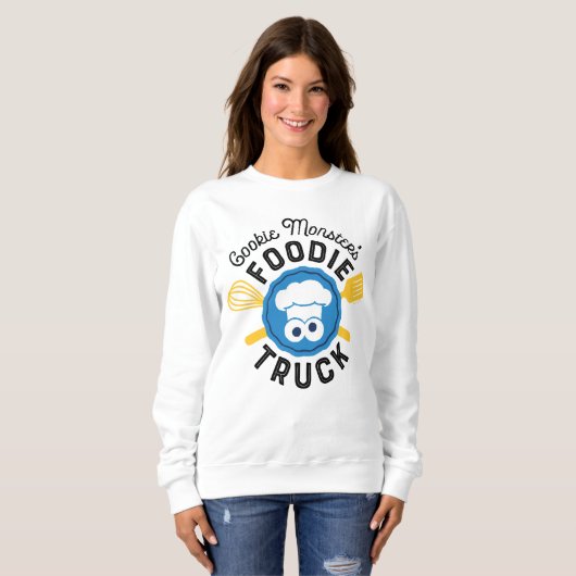 Sweatshirt Logo du camion fourré de Cookie Monster (Devant entier)