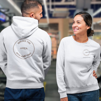 Sweatshirt Logo du nom de l'employé avant et arrière