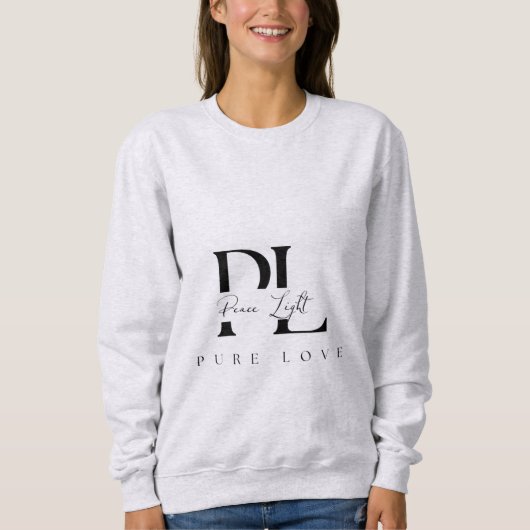 Sweatshirt Logo Peace Light – Amour Pur (Devant)