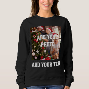 Sweatshirt Logo photo personnalisée pour femmes Modèle Noël