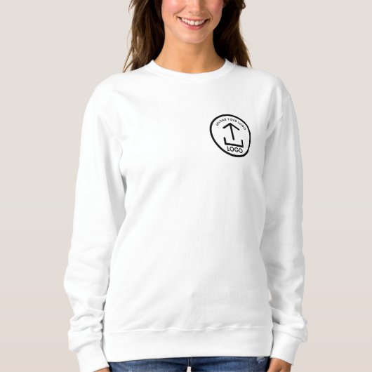 Sweatshirt Logo professionnel blanc double face (Devant)