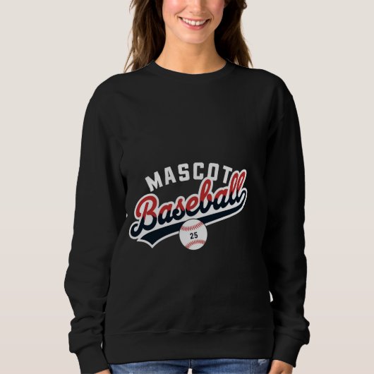 Sweatshirt Logo rétro de baseball Mascot (Devant)