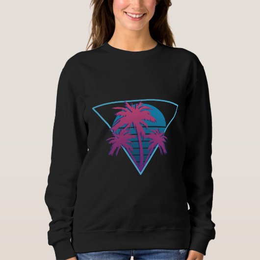 Sweatshirt Logo Retro Palm Trees (Devant)