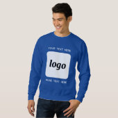 Sweatshirt Logo Simple Avec Texte Professionnel Promotionnel (Devant entier)