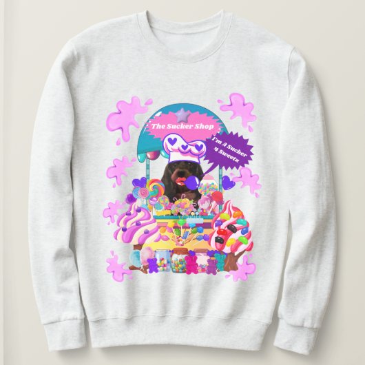 Sweatshirt Lollipop & Candy Shop (Design devant)