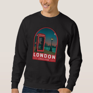 Sweatshirt Londres Angleterre Retro Travel Art Vintage