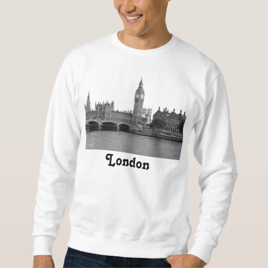 Sweatshirt Londres Angleterre Royaume-Uni Skyline Gravée (Devant)