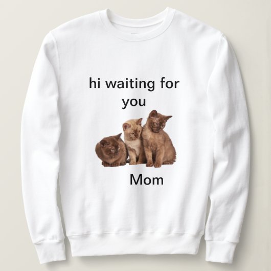 Sweatshirt lonely kittens attend maman (Design devant)