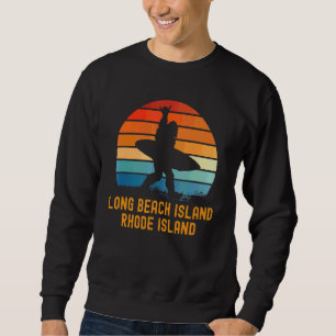 Sweatshirt Long Beach Island Rhode Island Sasquatch Souvenir
