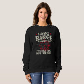Sweatshirt Long Range Tir C'est comme du golf mais pour les h (Devant entier)